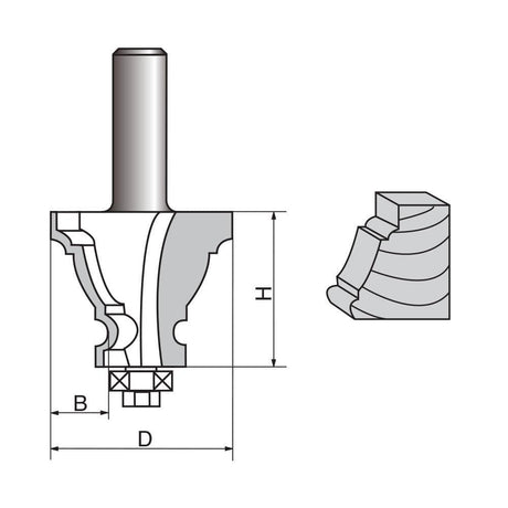 Architectural Molding Router Bit-1117 - FindBuyTool