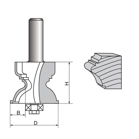 Architectural Molding Router Bit-1121 - FindBuyTool