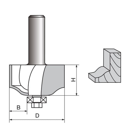 Architectural Molding Router Bit-1125 - FindBuyTool