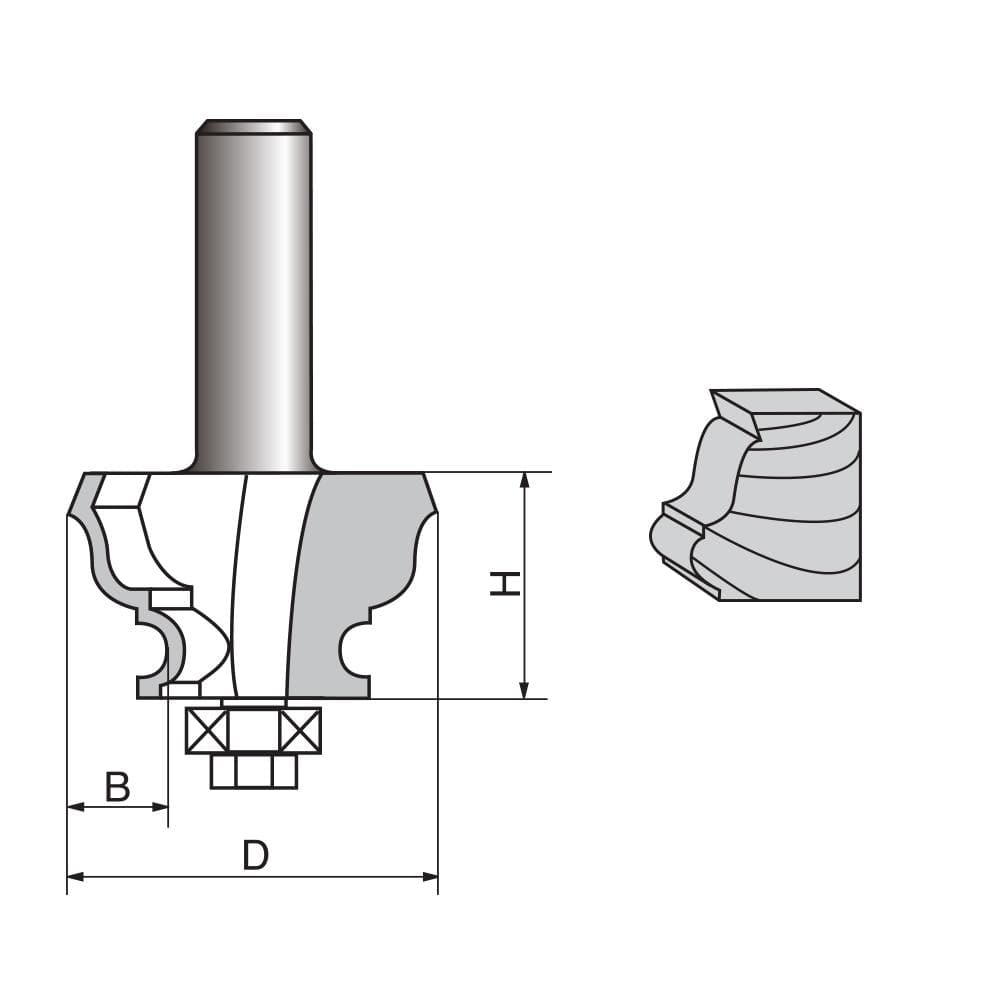 Base and Furniture Molding Router Bit