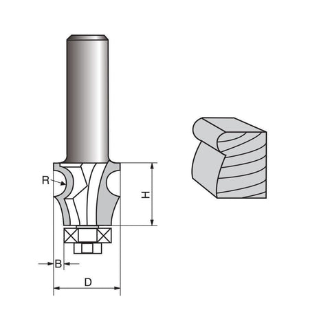 Bevel & Bead Wainscoting Router bit-0908 – FindBuyTool