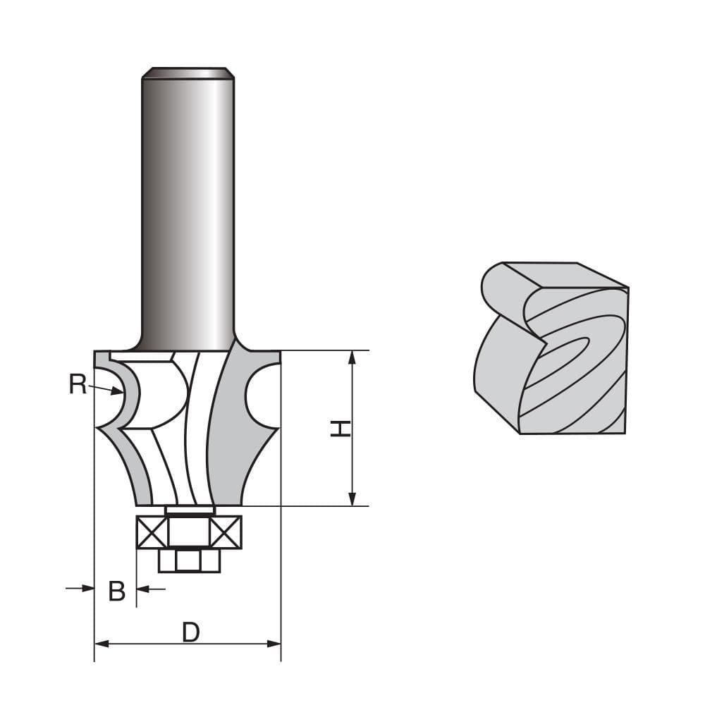 Bevel & Bead Wainscoting Router bit-0909 – FindBuyTool