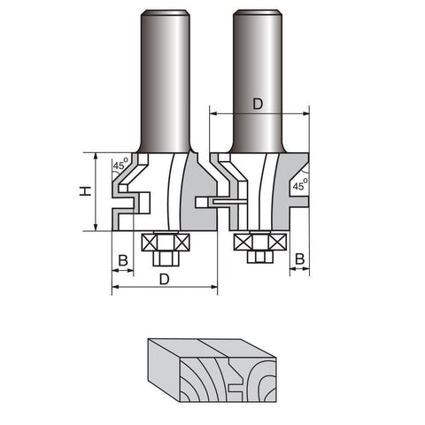 Bevel Router Bit Size Mm Bevel Stile and Rail Router Bit Set – FindBuyTool