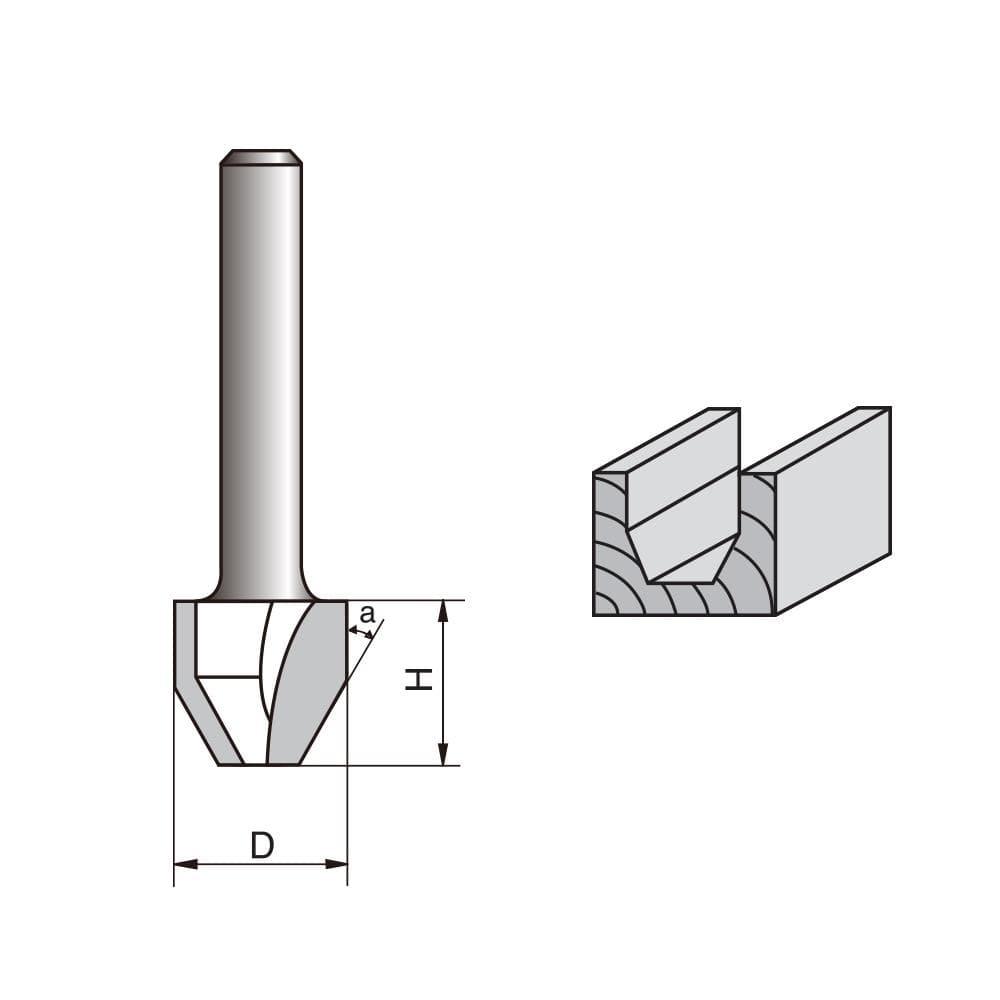 Bevel Cut Router Bit Bevel and Flush Trim Router Bit-Double Flute – FindBuyTool