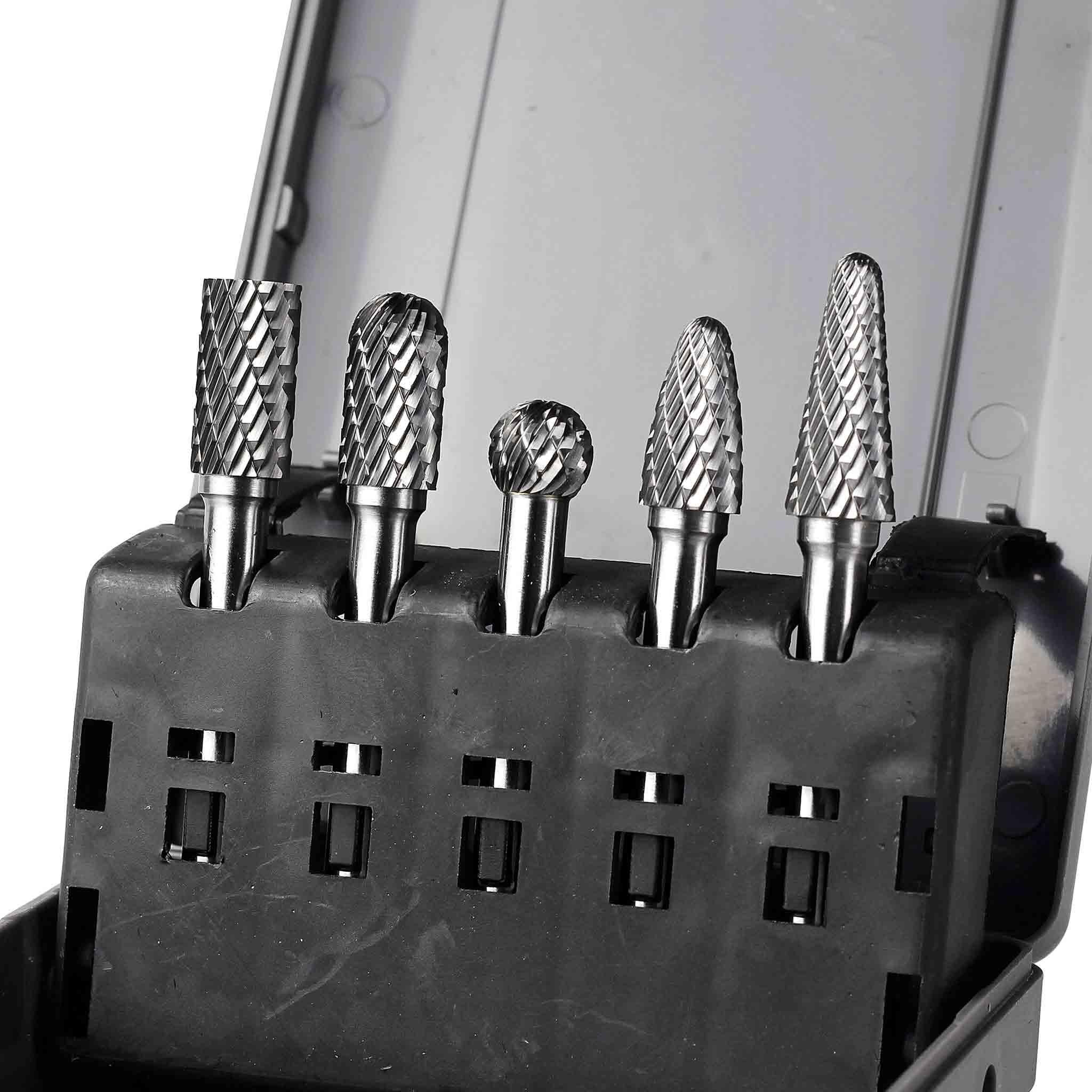 Carbide Burrs OMNI Set 01 1 4 Shank 5Pcs