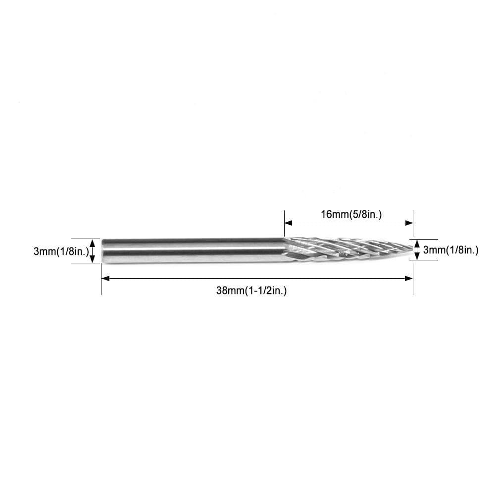 Forma del árbol de punto de corte de carburo G0316 (SG-44), 3 mm (1/8 ...