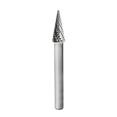 Carbide Burr M0820M06 Cone Pointed Shape OMNI Range Head D 8 x 20mm, 6mm Shank, 65mm Full Length - FindBuyTool