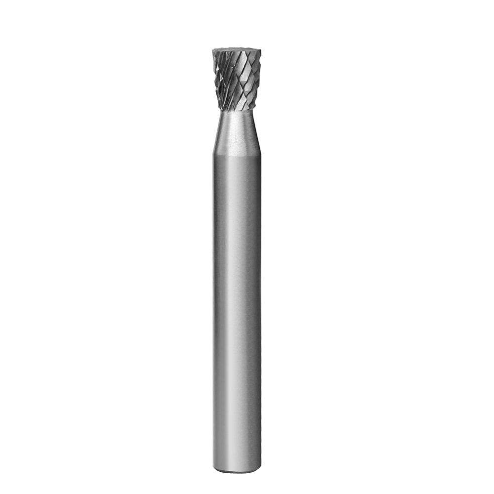 Carbide Burr N0608M06 Cone invertido Omni Range Head D 6 x 8mm, 6mm Shank, 50mm Comprimento total