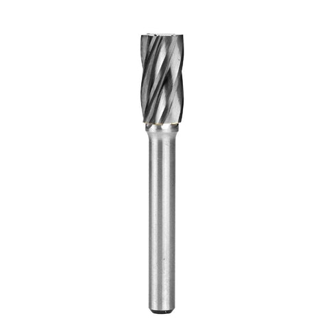 Carbide Burr SA-3NF Cylinderical Plain End ALUMIN Range Head D 3/8 x 3/4L, 1/4 Shank, 2-1/2 Inch Full Length-1