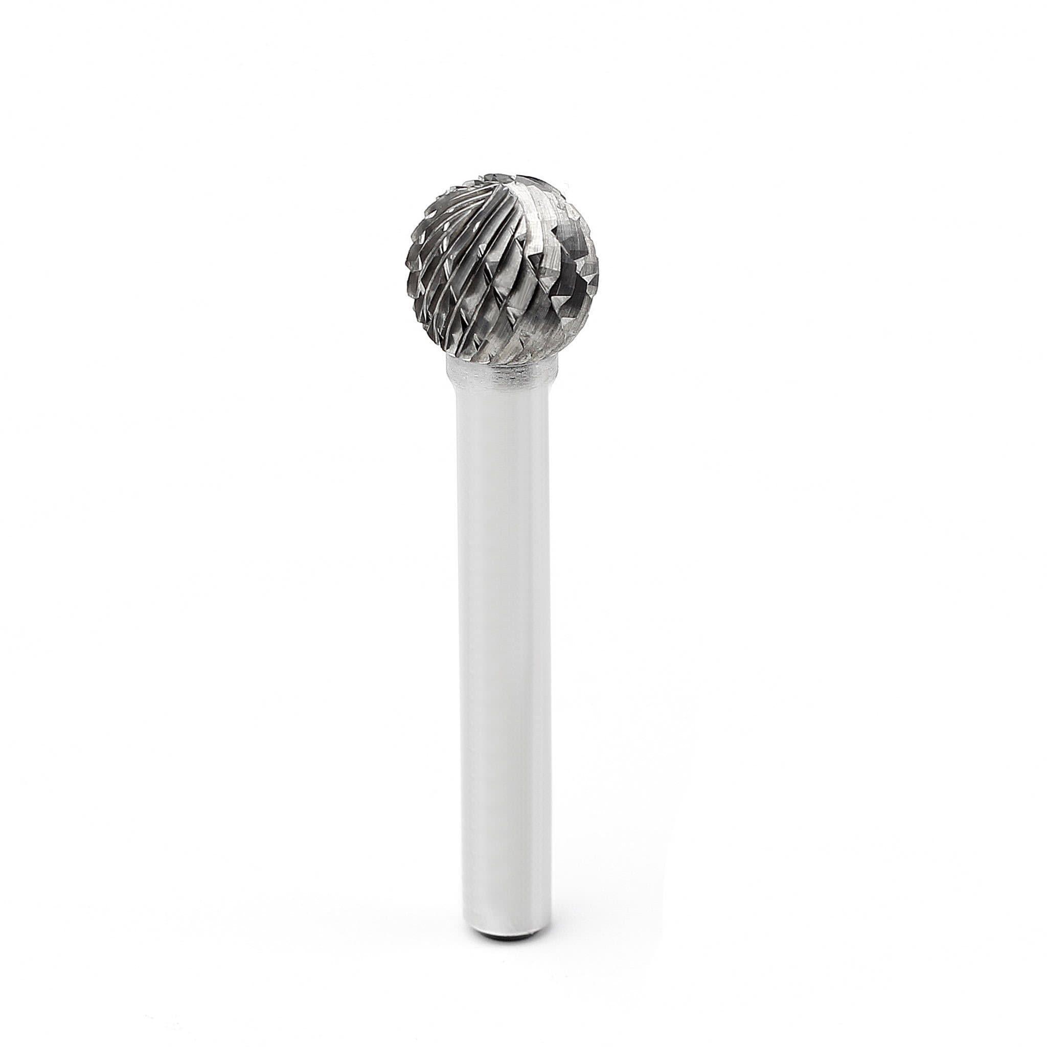 Carbide Burr SD 5 Ball Shape OMNI Range Head D 1 2 x 7 16L 1 4 Shank 2 1 5 Inch Full Length