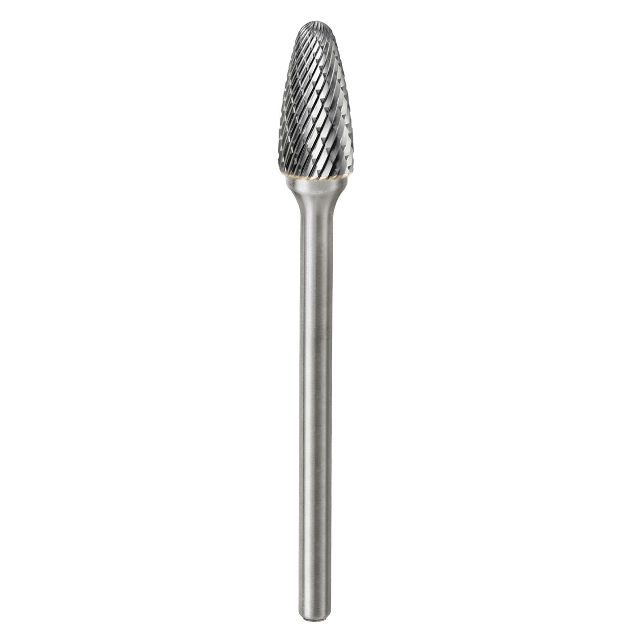 Carbide Burr SF 5L4 Tree Radius End OMNI Range Head D 1 2 x 1 4 Shank 4 Inch Full Length