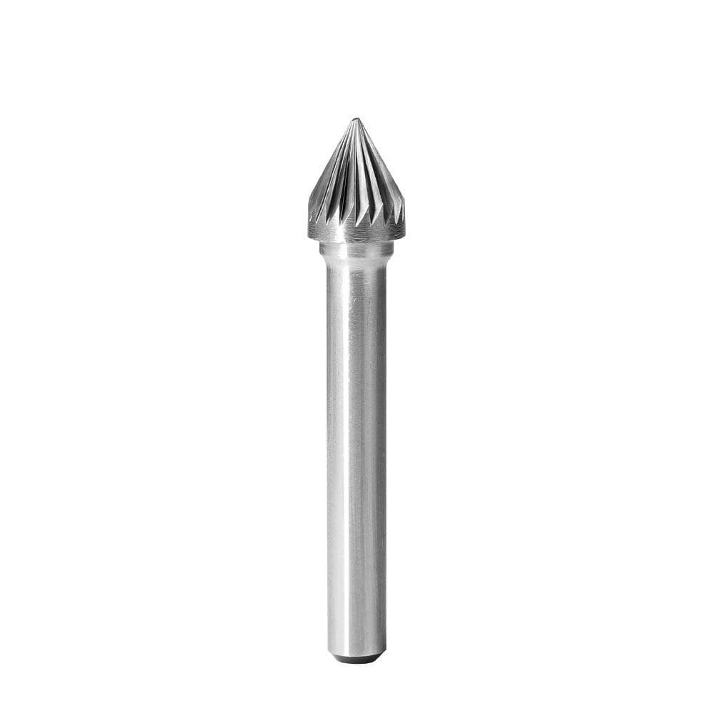 Carbide Burr SJ 3 Cone 60° OMNI Range Head D 3 8 x 5 16L 1 4 Shank 2 1 5 Inch Full Length