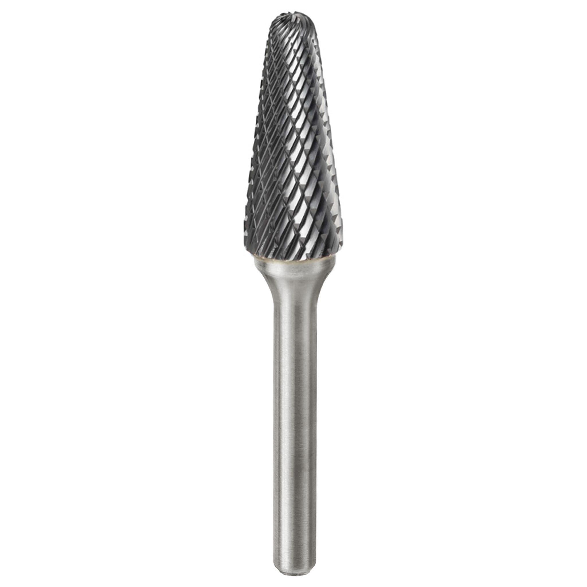 Carbide Burr SL 4 Cone Radius End OMNI Range Head D 1 2 x 1 1 8L 1 4 Shank 3 Inch Full Length