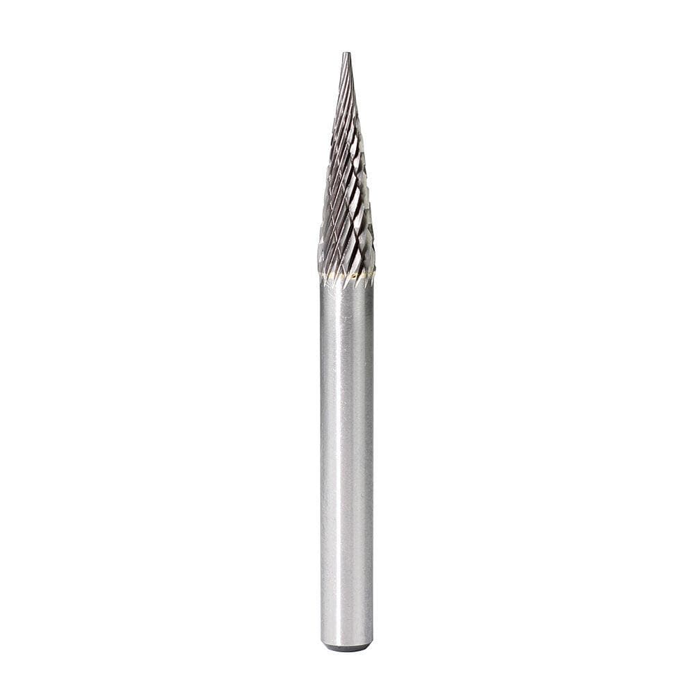 Carbide Burr SM-3 Cone Pointed Shape OMNI Range Head D 1/4 x 1L, 1/4 Shank, 2 Inch Full Length-1