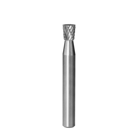 Carbide Burr SN-1 Inverted Cone OMNI Range Head D 1/4 x 5/16L, 1/4 Shank, 2 Inch Full Length-1