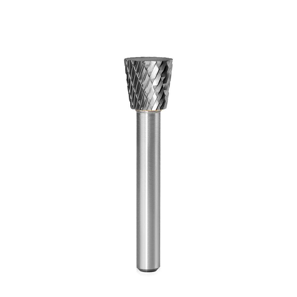 Carbide Burr SN 4 Inverted Cone OMNI Range Head D 1 2 x 1 2L 1 4 Shank 2 1 4 Inch Full Length