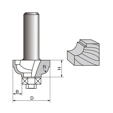 Classical Cove Edging Router bit
