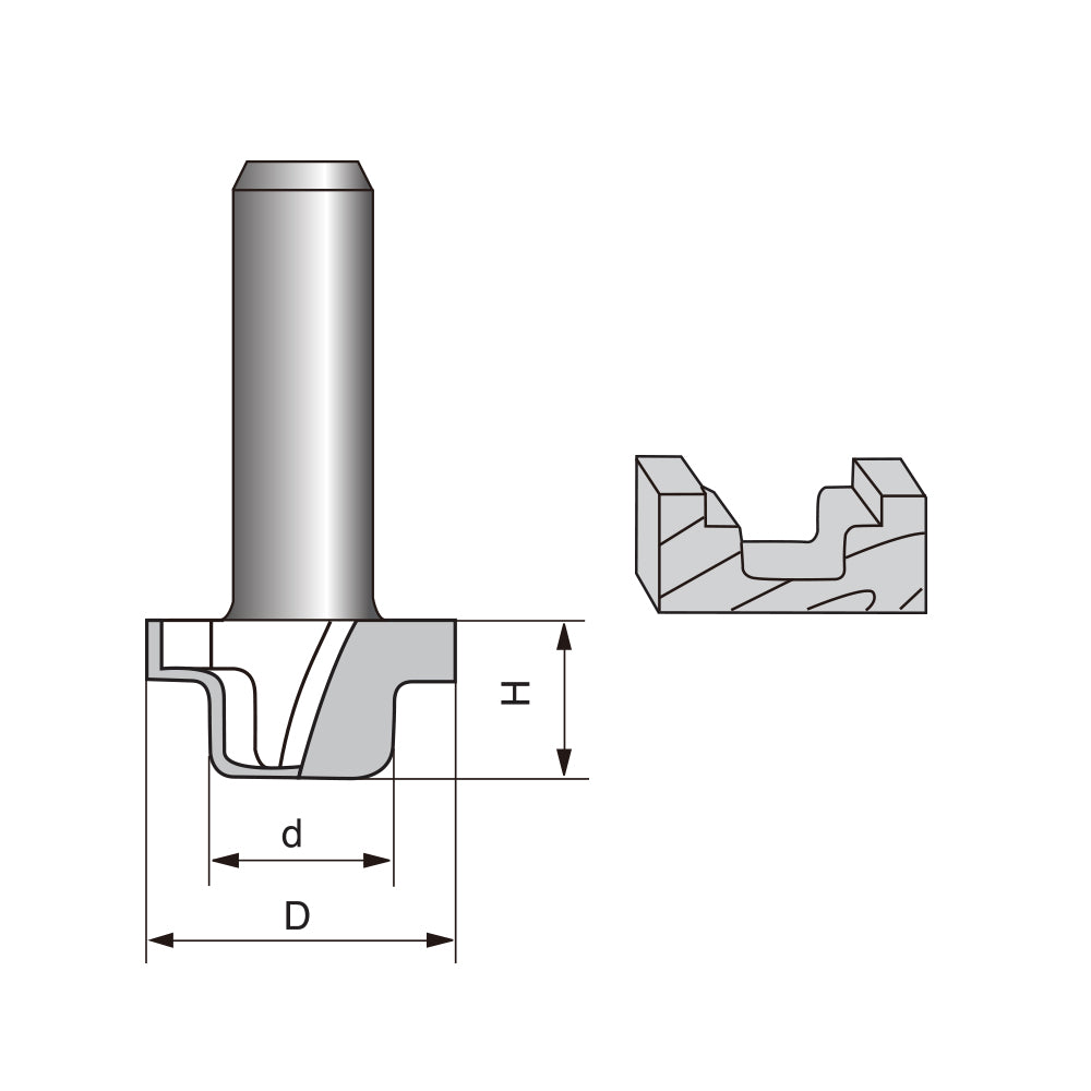 Groove Groove Router bit-0508A