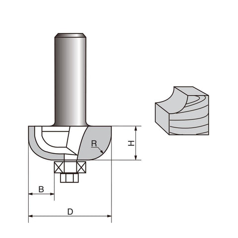 Cove Router Bit Set, 3 Pieces, 1/2 Inch Shank – FindBuyTool