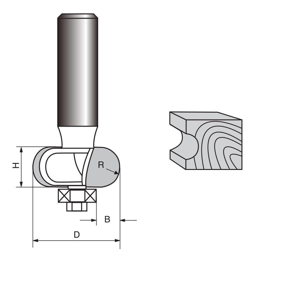 Door Lip & Finger/Drawer Pull Router bit-Concave B – FindBuyTool