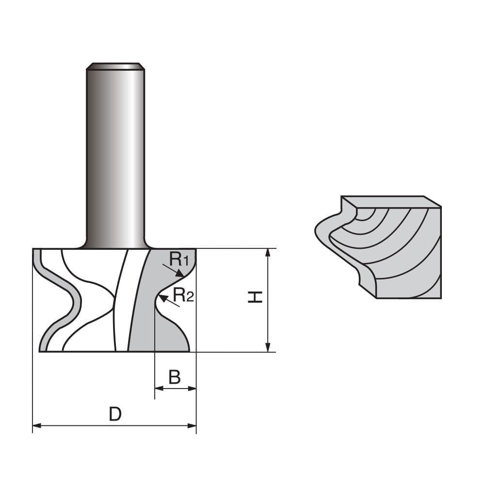 Door Lip & Finger/Drawer Pull Router bit-Mountain Shape – FindBuyTool