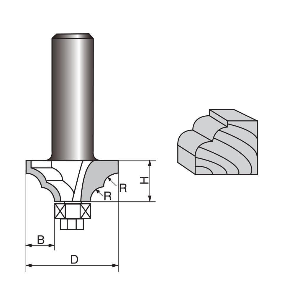 Double Roundover Edging Router bit-Edging – FindBuyTool