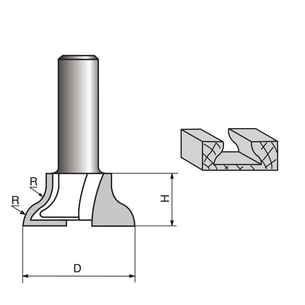 Integrated Drawer Pull Router Bit Finger/Drawer Pull Router bit-Mermaid Tail – FindBuyTool