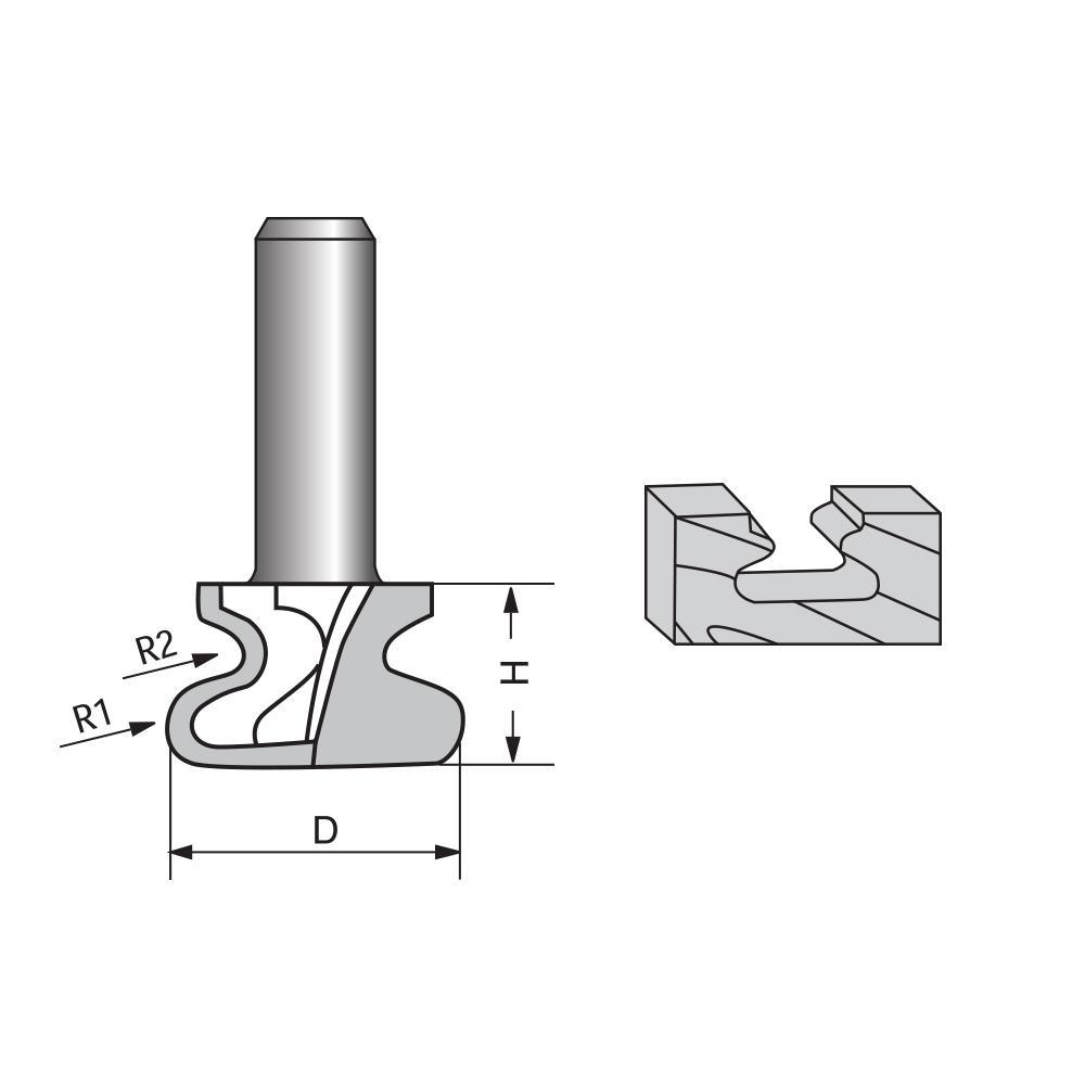 Fingher Pull Router Bit Finger/Drawer Pull Router bit-European Style-A – FindBuyTool