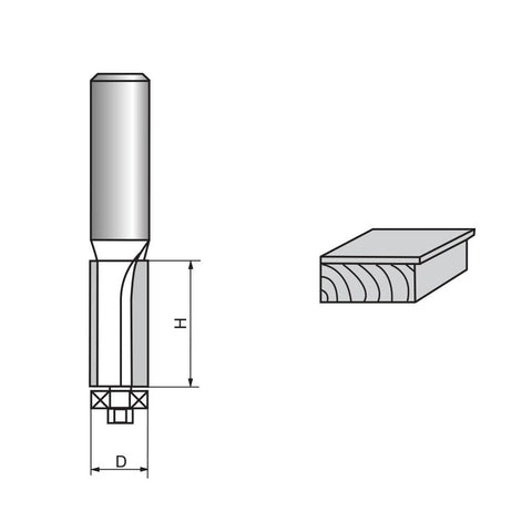 Flush Trim Router Bit with Bearing-2