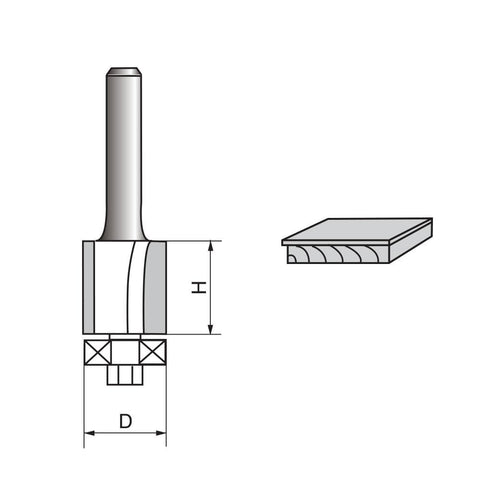 Flush Trim Router Bit for Thin Wood Board-2
