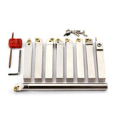 Outil de tour indexable 5 / 8in. Jeu de tige, 9 pcs, pour tourner et ennuyeux
