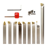 Outil de tour indexable 5 / 8in. Jeu de tige, 9 pcs, pour tourner et ennuyeux