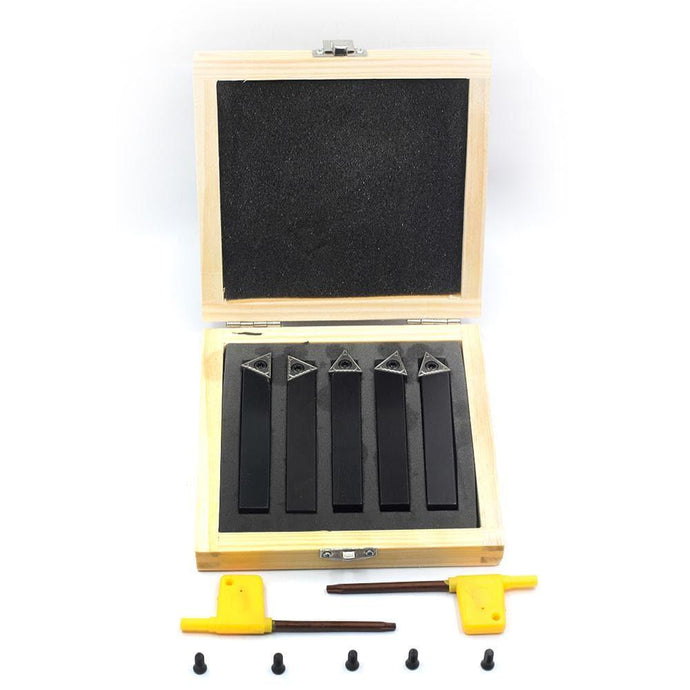 Indexable Mini Turning Tool Set, 1/2Inch, 5Pcs Indexable Mini Turning Tool Set, 1/2Inch, 5Pcs