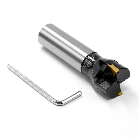 Indexable End Mill with TPG22 Carbide Insert, 1in. Cutting Dia. x 3/4in. Straight Shank