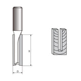 Enrutador recto bit-10 a 14 mm de diámetro. X 35 a 45 mm Altura de corte, vástago de 1/2 "