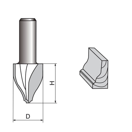 Ogee Bead Vertical Raised Panel Router bit
