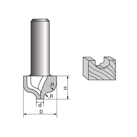 Ogee Groove Router bit-0408-2