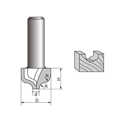 Ogee Groove Router bit-0408-2