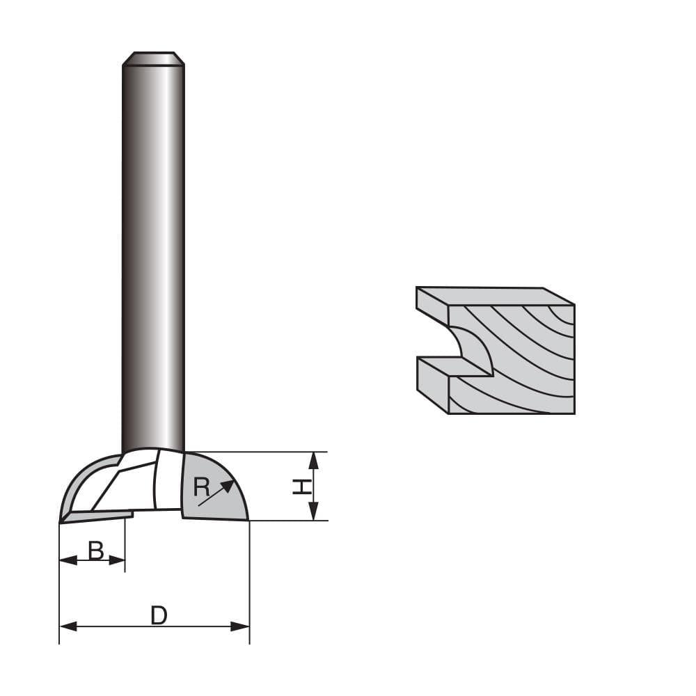 Quarter Round Finger Grip/Pull Router bit FindBuyTool