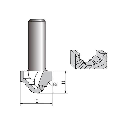 Roman Ogee Groove Router bit-2