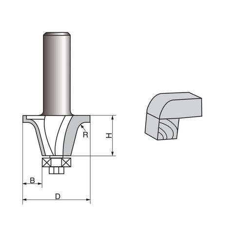 Round Over Bowl Router bit