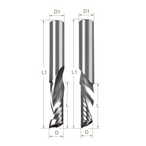 Solid Carbide One-Flute Spiral CNC Router bit
