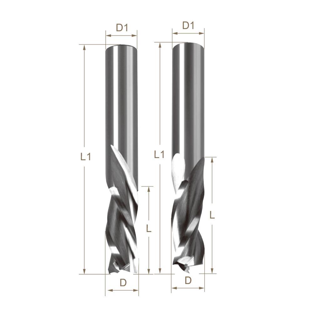 Solid Carbide Three-Flute Spiral CNC Router bit – FindBuyTool