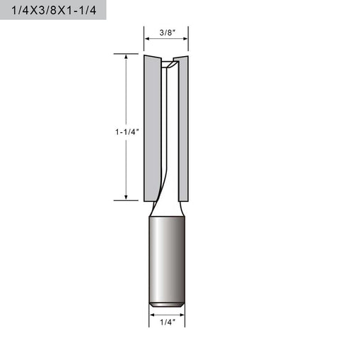 1/4" & 1/2" Shank Extra Long Straight Router Bits 3/8" & 1/2" Cutting Diameter