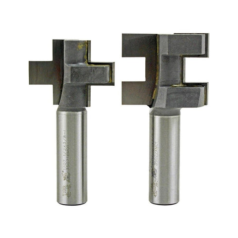 Straight Tongue and Groove Router Bit Set