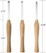 مجموعة أدوات مخرطة كربيد صغيرة الحجم من Woodturning مكونة من 3 قطع