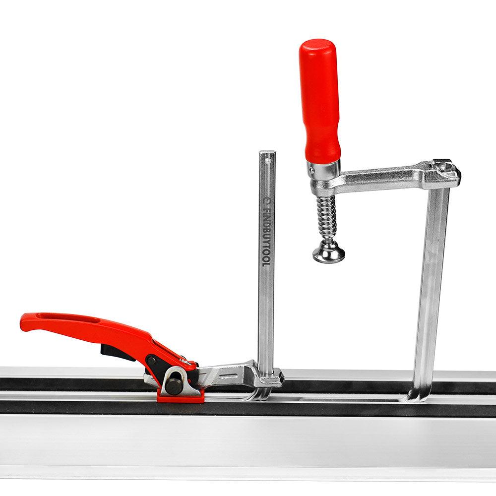Ratcheting Rails Fast Ratcheting Clamp for MFT Table Guide Rail System – FindBuyTool