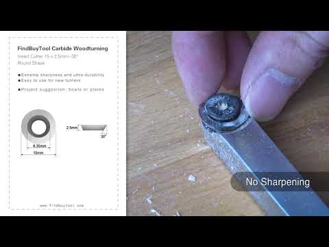 Woodturning Carbide Insert Cutter 15 x 2.5mm-30° Round Shape