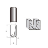 Long Reach Round Nose Router bit-Metric