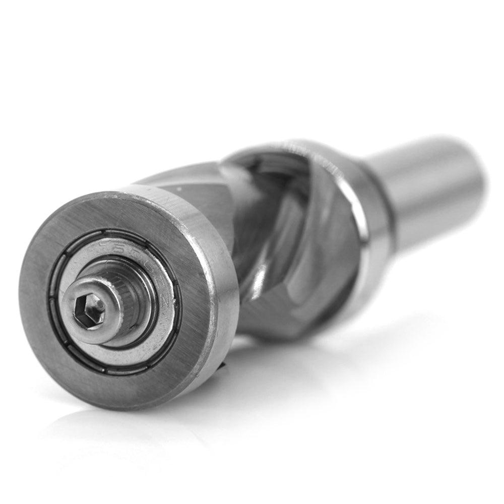 Solid Carbide Spiral Flush Trim Compression Router Bit with Double Bea ...